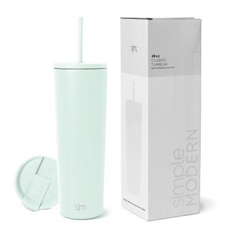 Stylish and practical 28oz cup for hot or cold drinks, perfect gift for anyone, in Retro Mint color.