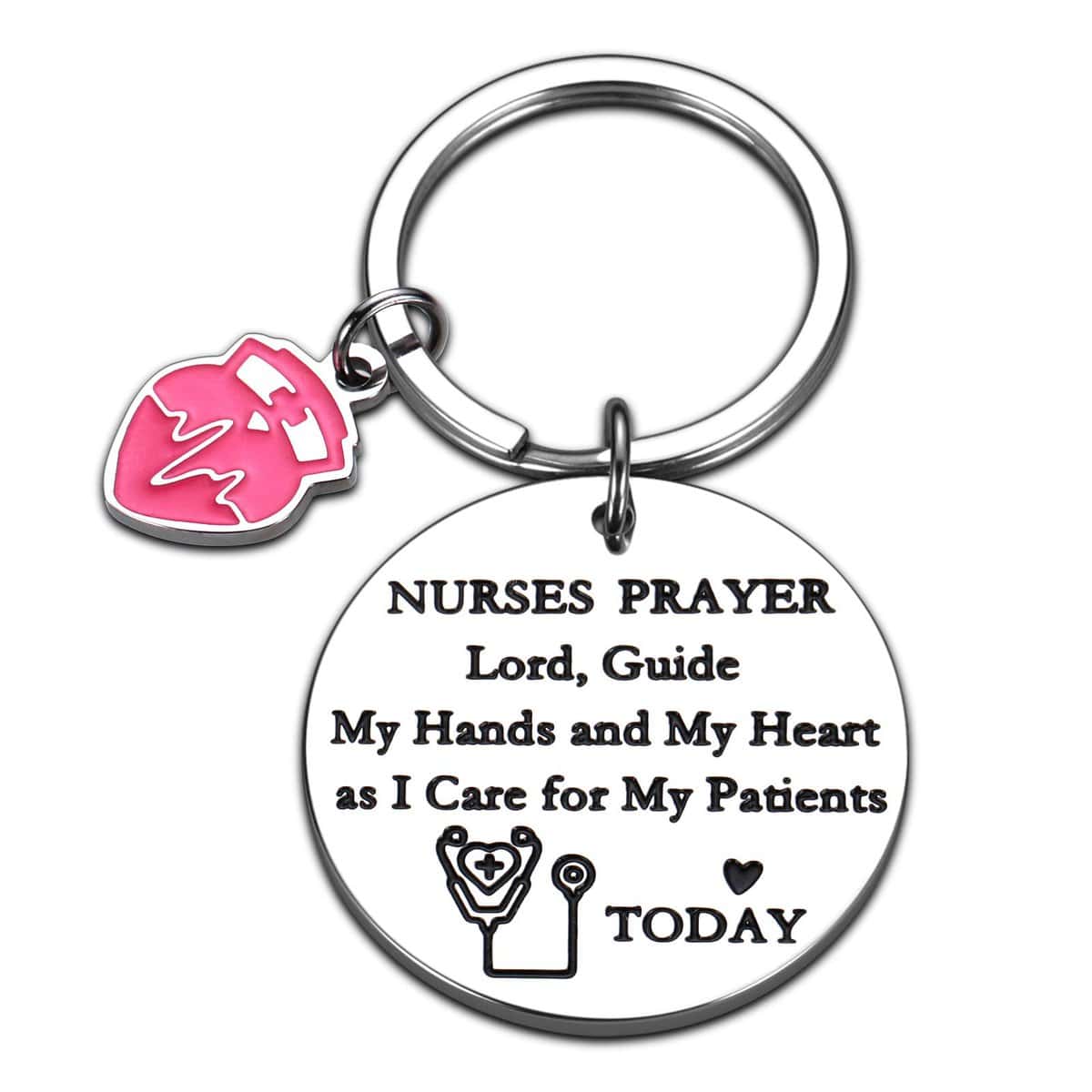 Nurses Keychain Women Valentines Gift for Nursing Student Graduation New Registered Nurse Birthday for Medical Professional Nurses Day Appreciation Christmas New Year Thank You Present Nurse's Prayer