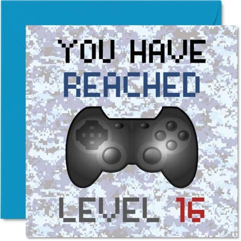 Happy 16th Birthday Gaming Card – Celebrate your special day with this cool gamer-themed card.