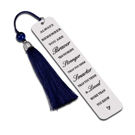 2022 Graduation Gift for Her Him Teen Boy Girl: Inspiring Book Lover Bookmark with Tassel, Ideal for Christmas, Birthdays, and Valentine’s Day. From Mom and Dad.