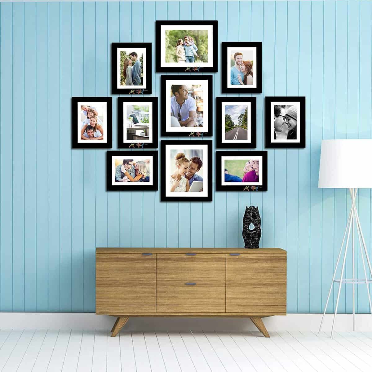 Painting Mantra Boulevard Set of 11 Black Photo Frames For Home Decoration Size 8x10-3 pcs, 6x8-8 pcs