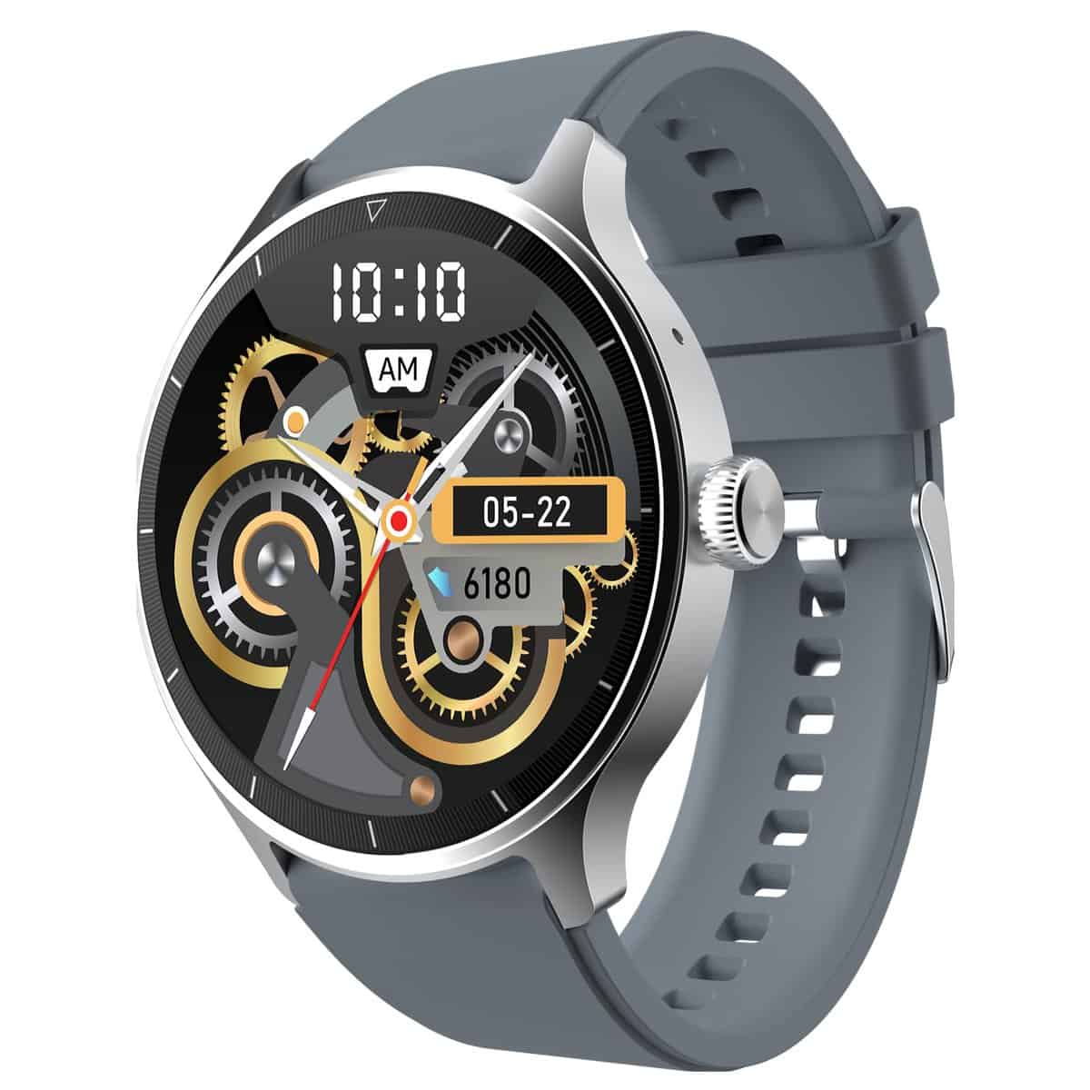 beatXP Flux 1.45" (3.6 cm) Ultra HD Display Bluetooth Calling Smart Watch, 415 * 415px, 60Hz Refresh Rate, Rotary Crown, 500 Nits, Always On Display, Health Tracking, 100+ Sports Modes (Silver)