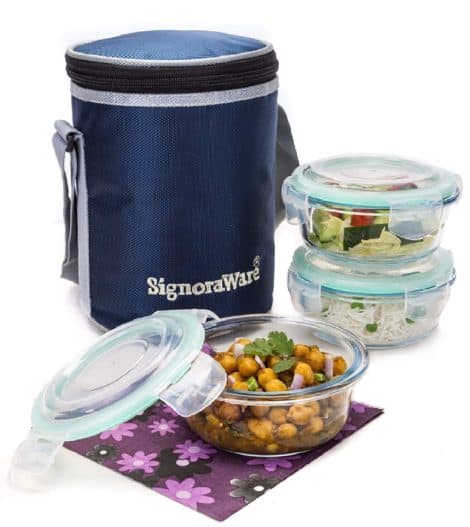 “Get the Executive High Microwave Safe Office Lunch Box Set with Bag and Airtight Tiffin Containers!”