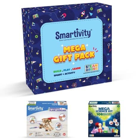 Smartivity Superb Gift Box for Kids 6-14 years | Plane Launcher + Science/Chemistry Kit Birthday Combo for Indian children.