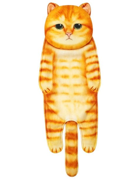 Pick up Cats – Orange: Fun cat-themed hand towels for your bathroom and kitchen; perfect for cat lovers.