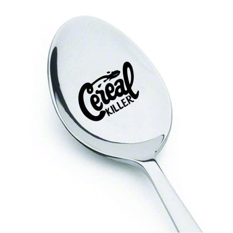 Hilarious Christmas gift for your loved ones: Personalized cereal lover spoon, engraved for any friend or family member! Perfect for teens and adults.