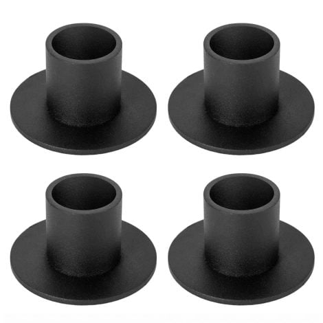 HUANGXIN Set of 4 Classic Black Candle Holders, perfect for Indian homes and special occasions.