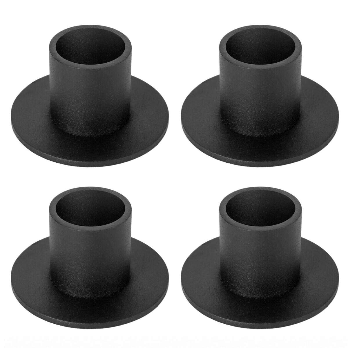 HUANGXIN 4 Pcs Black Candle Holders Retro Candlestick Holder Farmhouse Decor for Home Wedding Party Anniversary Housewarming Gifts for Women Men