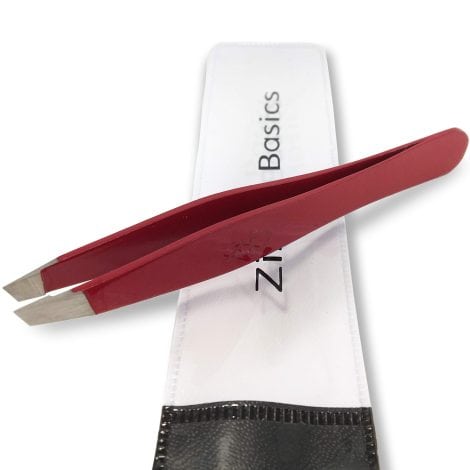 Top-quality stainless steel tweezers for precise eyebrow shaping and facial hair removal. Comes with a protective pouch. Ideal for both genders.