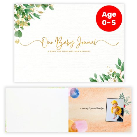 Baby Memory Book Journal – Keepsake Album for Newborn to 5-Year-Old | Perfect Gift for Indian families.