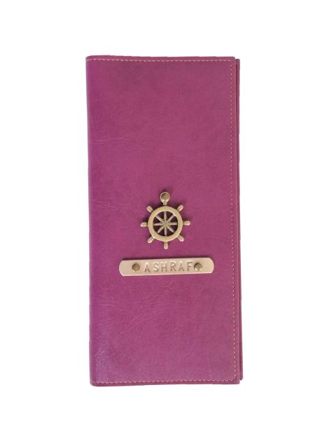 The Purple Junket PU Leather Passport Holder Wallet, perfect birthday gift for both men and women.