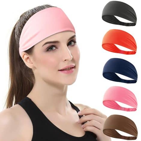 Ehfswrr Fitness Headbands for Men and Women – Soft, Stretchy, and Absorbent Sweatbands for Yoga, Sports, and Travel.