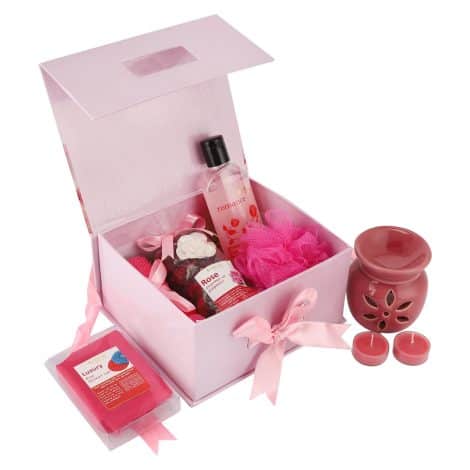 Luxurious BodyHerbals Rose Bath and Body Care Gift Set suitable for both women and men. Perfect for any special occasion.