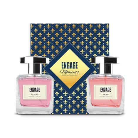 Engage Moments Luxury Perfume Gift for women, 2-pack of long-lasting fruity and floral fragrance, perfect for Christmas and weddings.