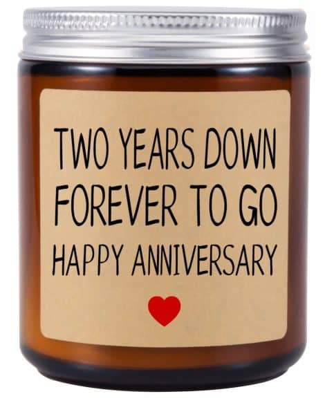 Scented Candle – Perfect Gift to Celebrate 2nd Anniversary, Ideal for Couples, Him, Her, Boyfriend, Girlfriend, Husband, Wife, Wedding.