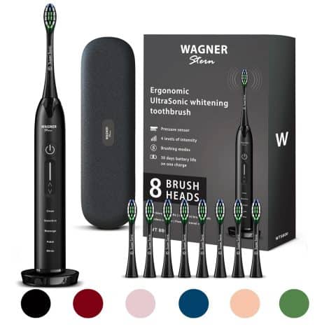 WAGNER Switzerland Ultrasonic toothbrush ensures white teeth with advanced features like pressure sensor and varied brushing modes.