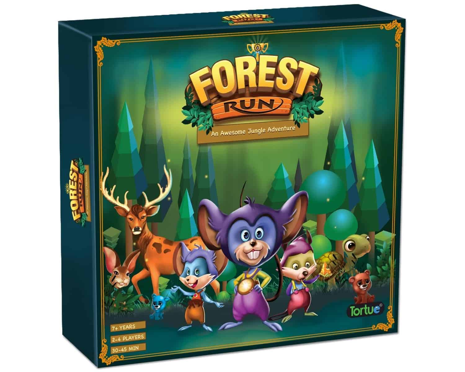 Tortue Forest Run : A Captivating Jungle Adventure Strategy Board Game | Enhances Math, Decision-Making, Problem-Solving Skills | for 2-4 Players, 30-45 min, Birthday Gift for Kids