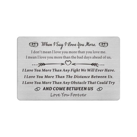 Engraved Wallet Note for Indian Men, Expressing Love, Ideal Gift for Christmas, Valentine’s, Anniversaries, and more.