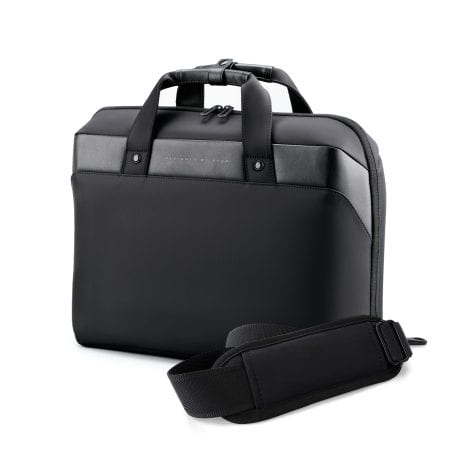 Okami ZenPack LITE Laptop Messenger Bag X Briefcase with USB Fast-Charging, in stylish Kyoto Black.