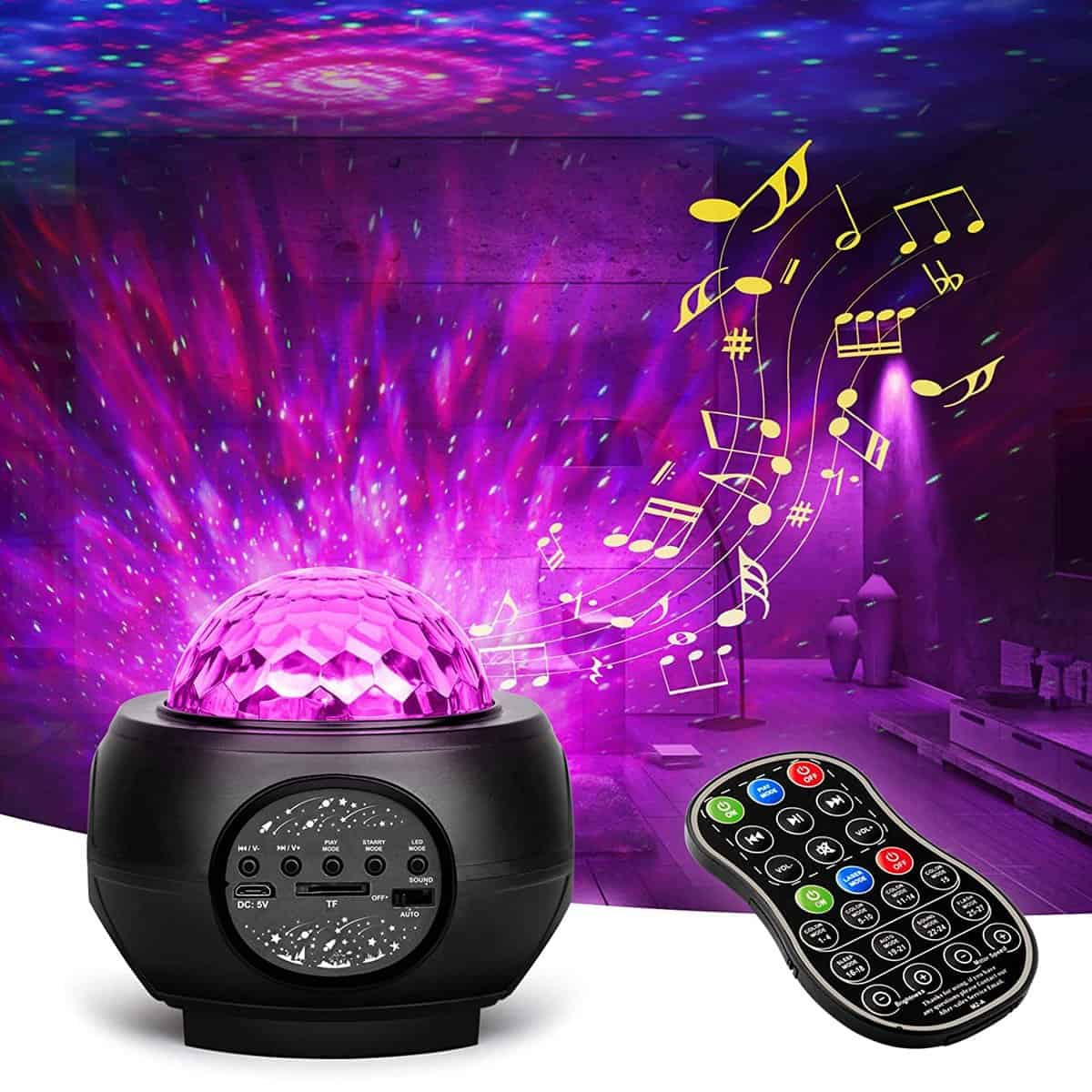 NYRWANA DELIVERING SMILES IN INIDA Night Light for Bedroom, Room Lights for Bedroom, Star Projector Night Light, Christmas Decorations Items, Starry Night Light, 360 Degree Rotation - Black