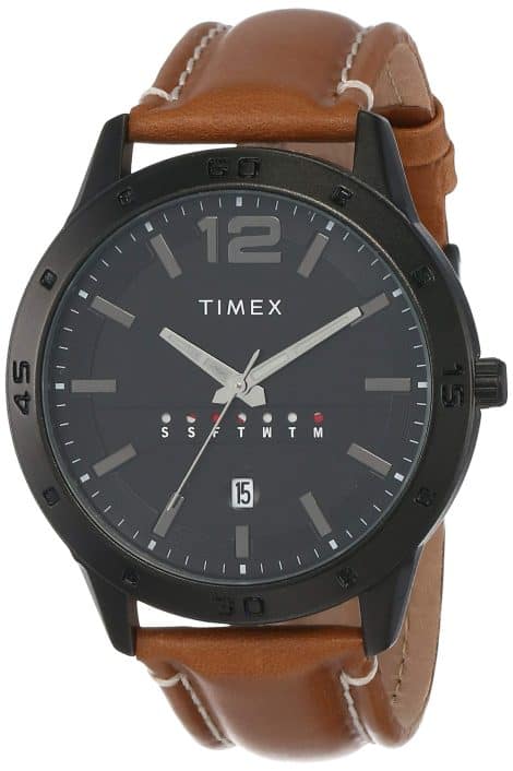 Timex Men’s Watch with Black Dial, Analog Display for Indian consumers.