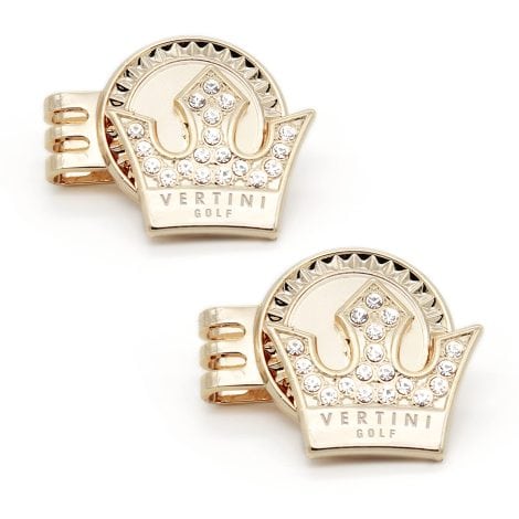 Luxurious Swarovski-made Crystal Golf Ball Marker Set with Magnetic Hat Clips, Perfect Gift for Men and Women.