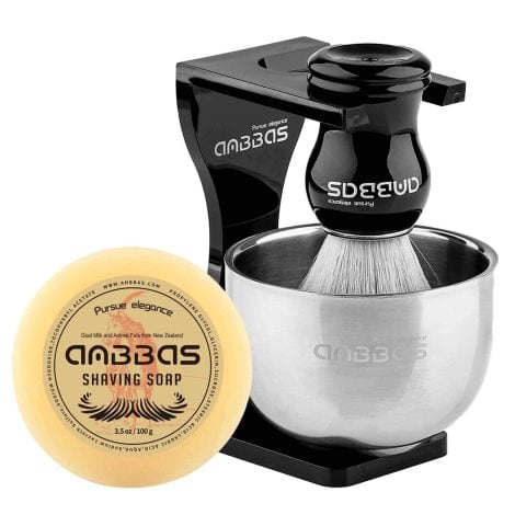 Get the ultimate shaving experience with Anbbas Shaving Kit including brush, soap, bowl, and stand. Perfect for Indian men.
