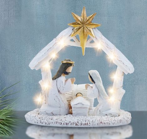 BUTITNOW LED Nativity Scene: Hand-painted, beautifully sculpted figures to decorate your home for the festive season.