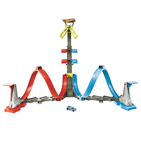 Hot Wheels® Loop & Launch™ Track Set: Exciting toy for Indian kids, 5-10 years old, includes winner’s cage, spiral loop, and point panels. Easy to set up and store.