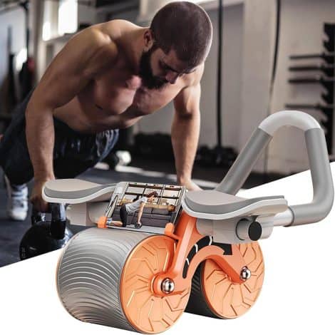 Get in shape with the YOGIMOONI Ab Roller, a versatile 2-in-1 fitness tool for strengthening your core.