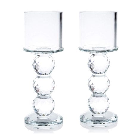 Elegant home decor: London Boutique Tea Light & Crystal Candle Holder set, in a blue gift box!