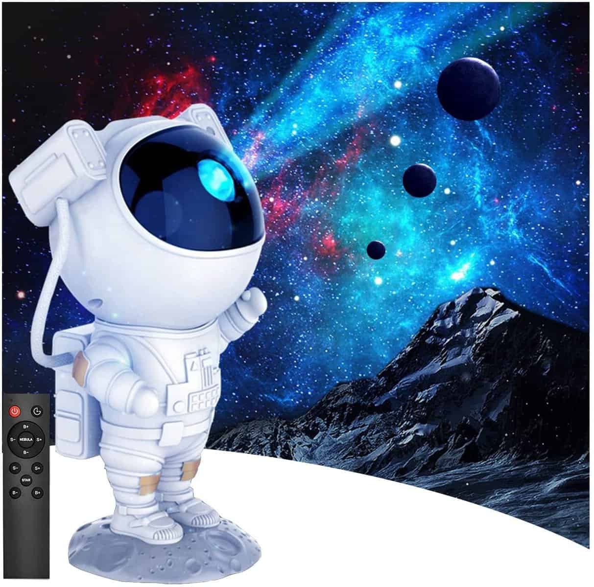 HOME SKILL® Night Light Projector Astronaut LED Projection Lamp with with Remote Control, Adjustable Head Angle,Gift for Kids Adults Home Party Christmas Gift (Astronaut Projector Night Light)