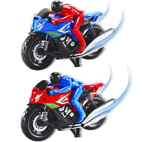 Vioziot Motorcycle Toys, a pair of push-and-go dirt bike cars, perfect as a birthday or Christmas gift, for 3-6-year-old boys and girls.