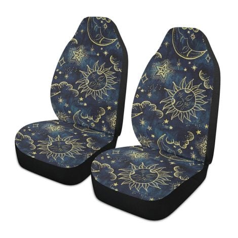 Get ready to elevate your car’s style with the ALAZA Celestial Astrology Car Seat Covers. Perfect for Indians!