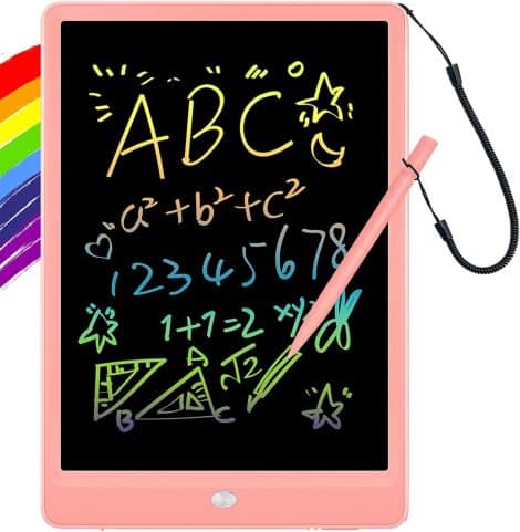 Proffisy 10 inch LCD Writing Tablet, a handy pink E-Note Pad for Indian kids and adults for drawing, learning, and play.