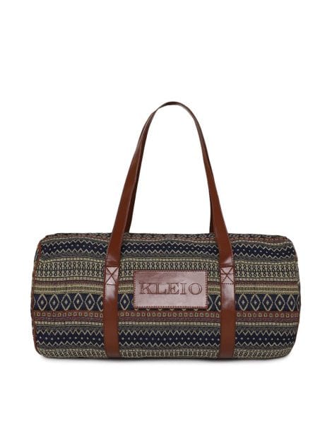 KLEIO PU Leather Unisex Duffel Bag in Multicolor is perfect for Indian travelers, with adjustable strap.