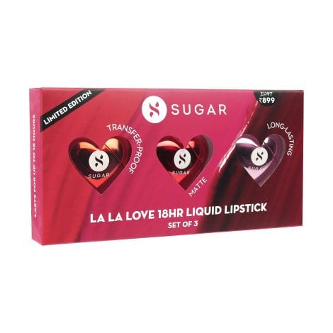 SUGAR Cosmetics La La Love 18HR Liquid Lipstick Set – A must-have waterproof, long-lasting and matte lipstick set. Perfect gift for makeup lovers!