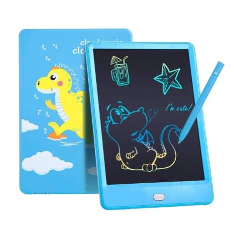 TEKFUN Toys for Boys 3-7yr, 8.5″ LCD Drawing Tablet, Educational Gifts for Girls & Boys (Blue Dinosaur).