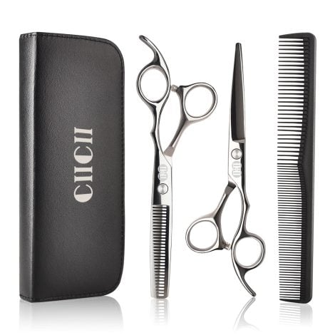 CIICII Hair Cutting Scissors Set: Perfect hairdressing kit for Indian men, women, pets, salon, and barbershop.