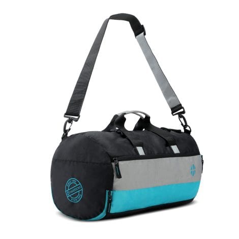 Harissons Trinity Gym Duffel 28L Sports Bag: A versatile 2-in-1 yoga mat holder with a shoe compartment, shoulder strap, and quick access pocket.