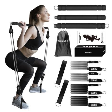 Get the WeluvFit Pilates Bar Kit for full body shaping at home, designed for Indian men and women.