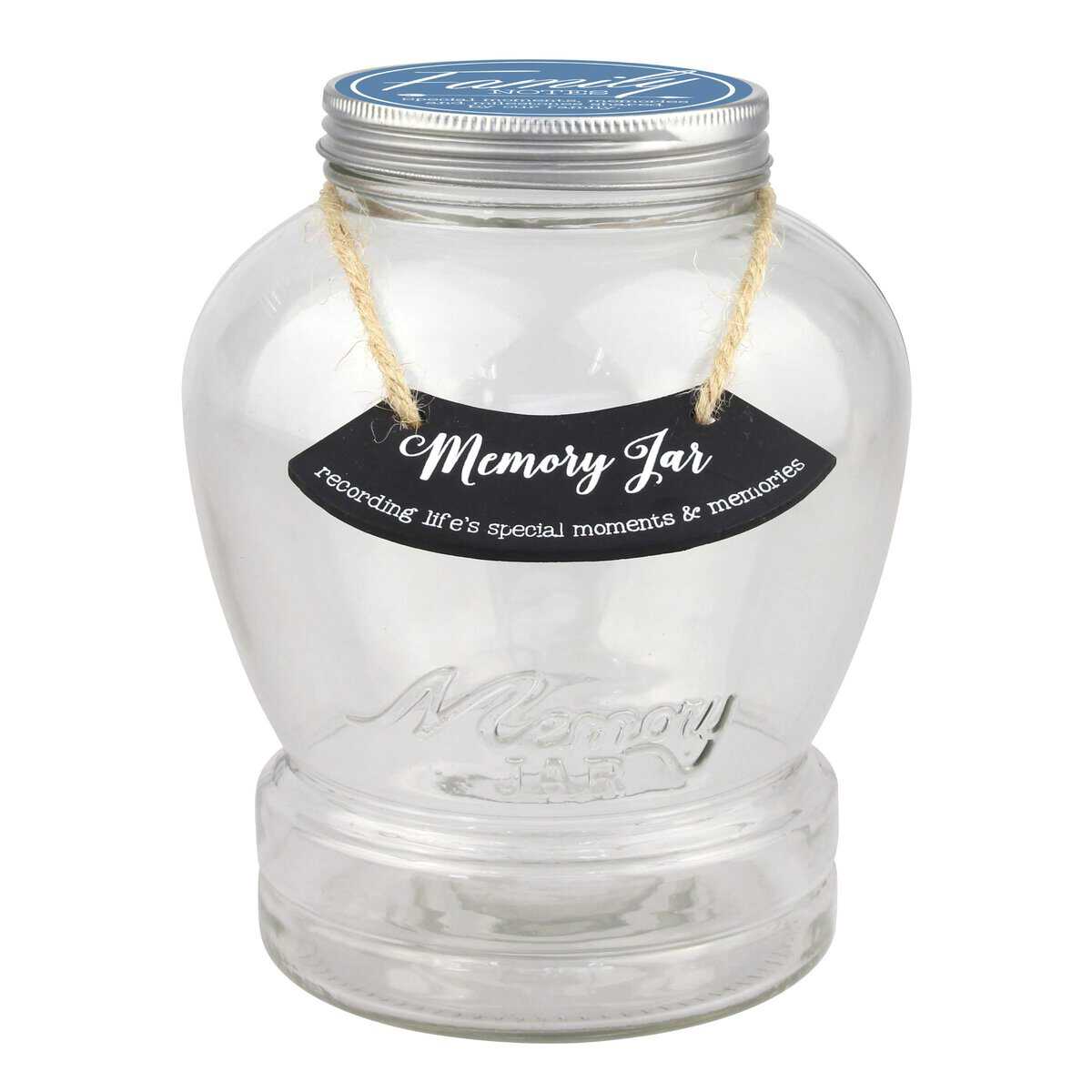 Top Shelf Family Memory Jar ; Unique and Thoughtful Gift Ideas for Mom and Dad ; Memorable Keepsakes ; Kit Comes with 180 Tickets and Decorative Lid