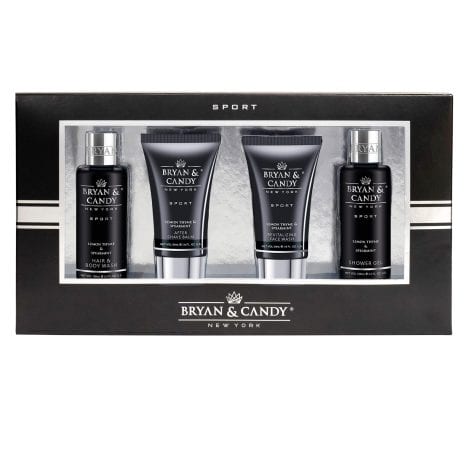 Bryan & Candy luxurious gift set for men contains refreshing lemon thyme & spearmint products to start the day right, perfect for Christmas gifting.