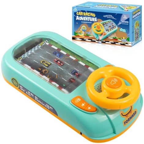 “Beacron Musical Steering Wheel Toy: Enjoy a realistic driving experience with sound, perfect for boys 4-6!”