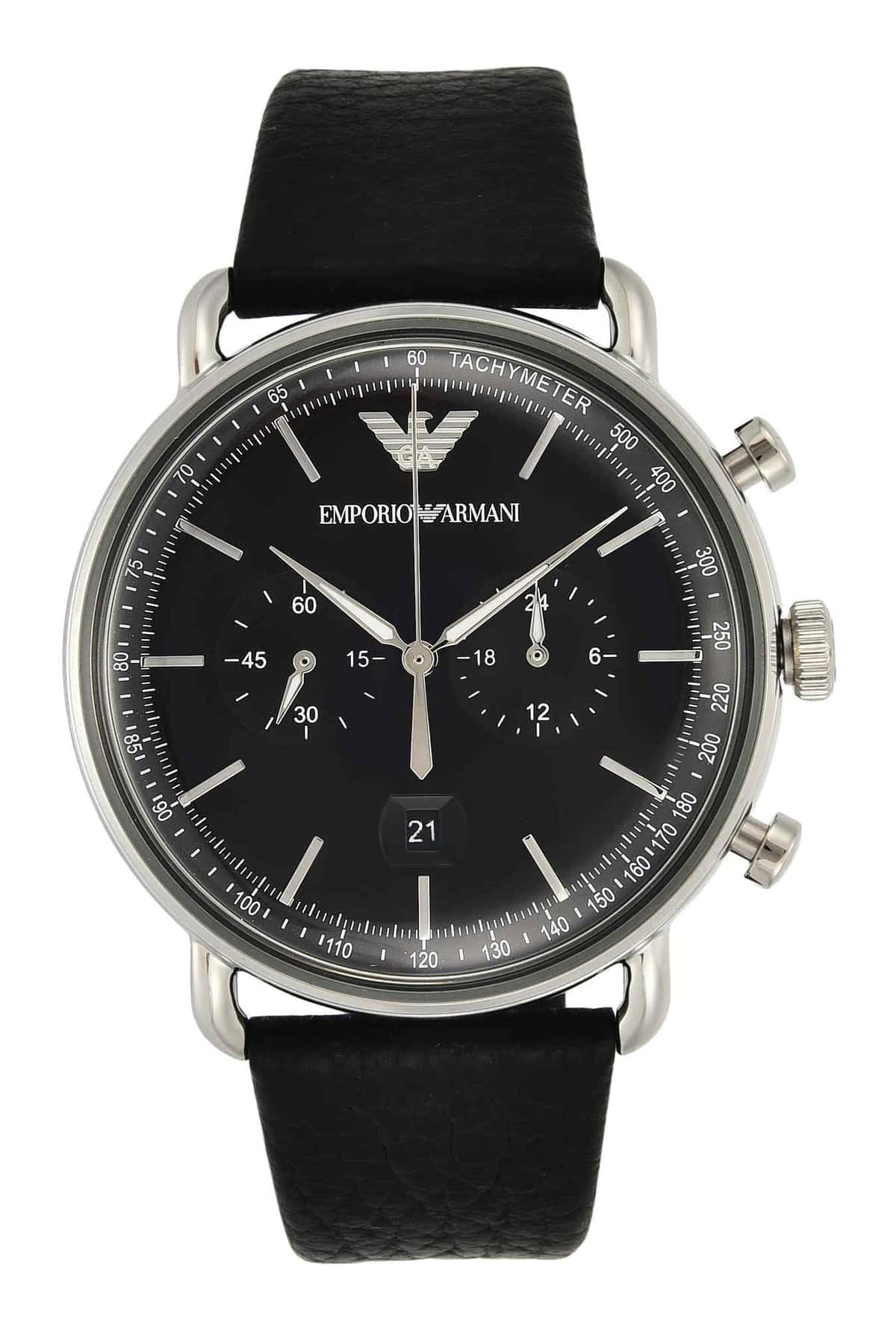 Emporio Armani Aviator Analog Black Dial Men's Watch-AR11143