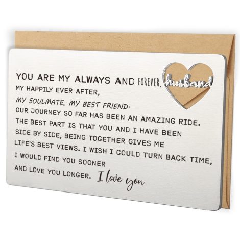 YODOCAMP Wallet Insert Card: A heartfelt gift for your husband, filled with love and perfect for special occasions.