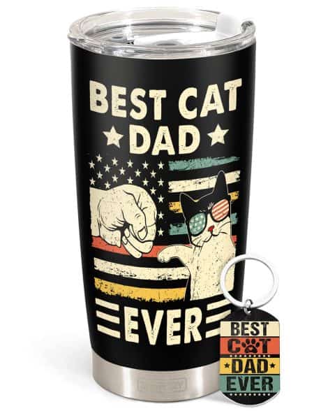 Best Cat Dad Gifts for Indian Cat Lovers – Father’s Day & Christmas Gift Ideas. Enjoy the Cat Dad Mug with 20oz volume.