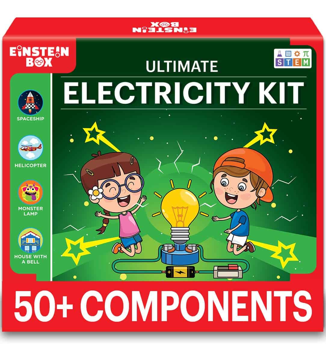 Einstein Box Ultimate Electricity Kit | Science Project Kit | Electronic Circuits | Toys for Kids Ages 7-14 Years |