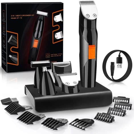 BEAULUSH Beard Trimmer: 5-in-1 grooming kit for Indian men, rechargeable and suitable for facial hair and body grooming.