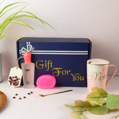 Exclusive Gifting Combo: Diwali present for Indian couples – Lavish gift set with Mrs Coffee Mug, high-end perfume, bath soap, scented soy wax sachet. Ideal for anniversary, engagement, or wife’s birthday!